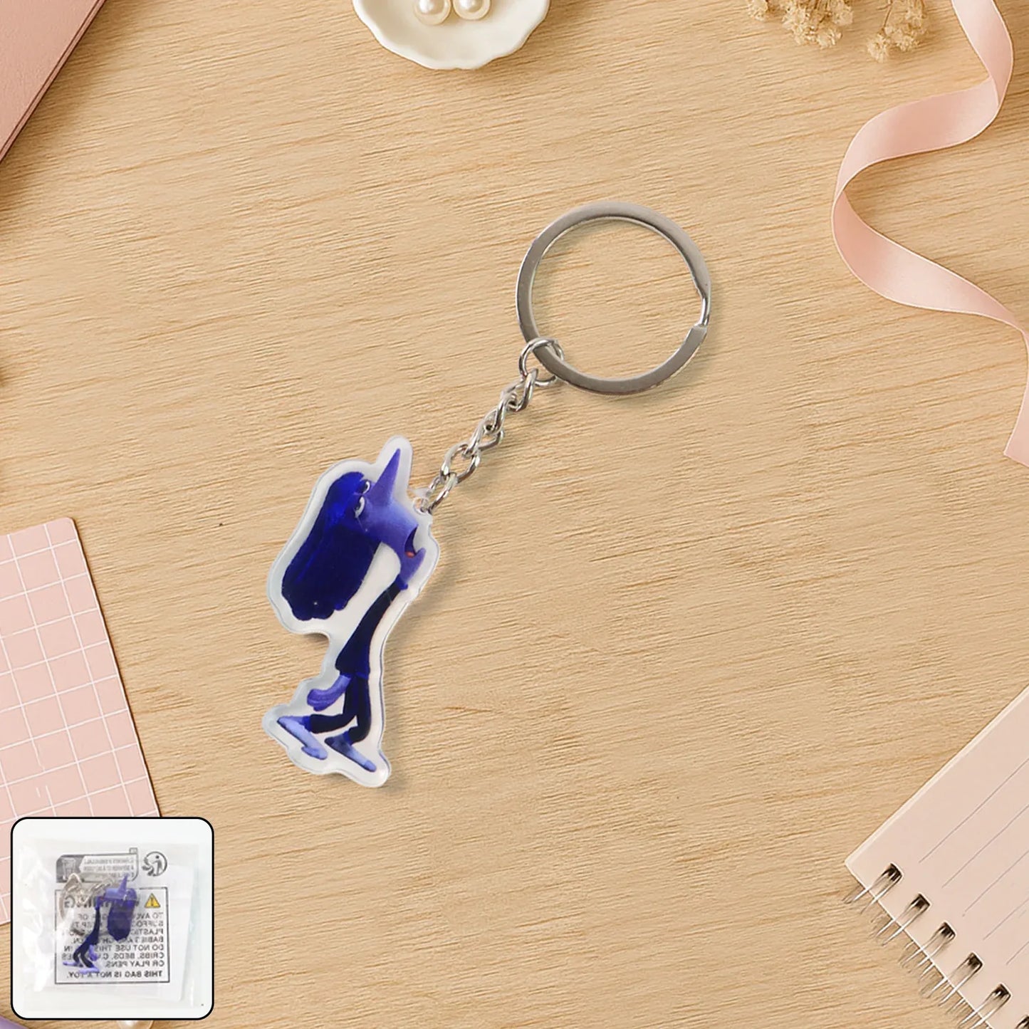 Cute Cartoon Character Acrylic Keychain (1 Pc) - Zidbik