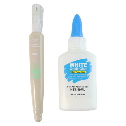 Multipurpose Craft Glue Correction Pen Combo (1 Set) - Zidbik