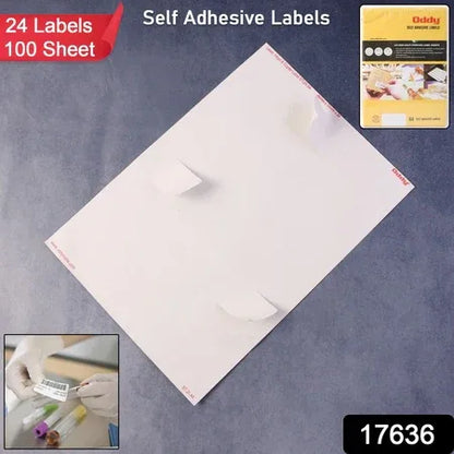 Oddy Self-adhesive Labels A4 Sheets 24-up Per Sheet (100 Sheets 2400 Labels) - Zidbik