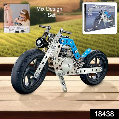 Metal Bike Creative Mechanical Construction Engineering Kit 140 Part Of Bike Tool 1 Set - Zidbik
