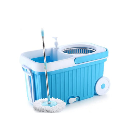 8703 Spin Mop With Bigger Wheels And Plastic Auto Fold Handle For 360 Degree Cleaning - Zidbik