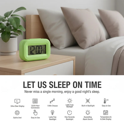 Digital Alarm Clock With Clear Display (1 Pc) - Zidbik