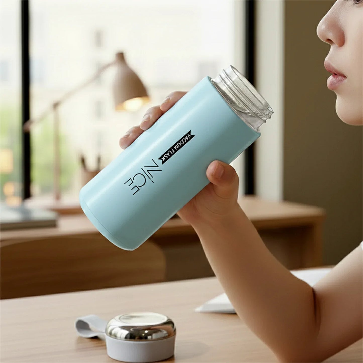 Leak Proof Glass Water Bottle (1 Pc) - Zidbik