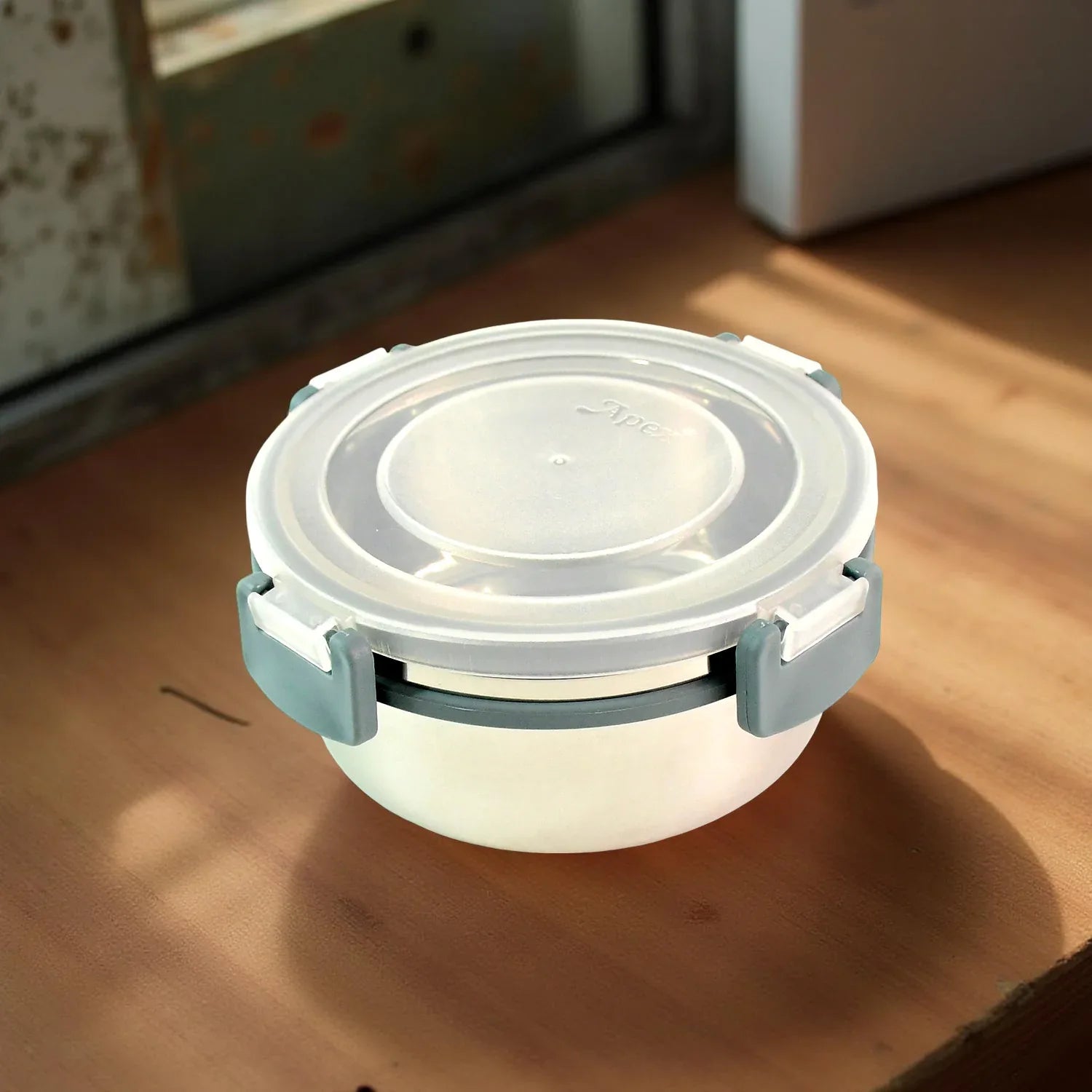 Apex Round Airtight Food Storage Container Approx 500 Ml (1 Pc) - Zidbik