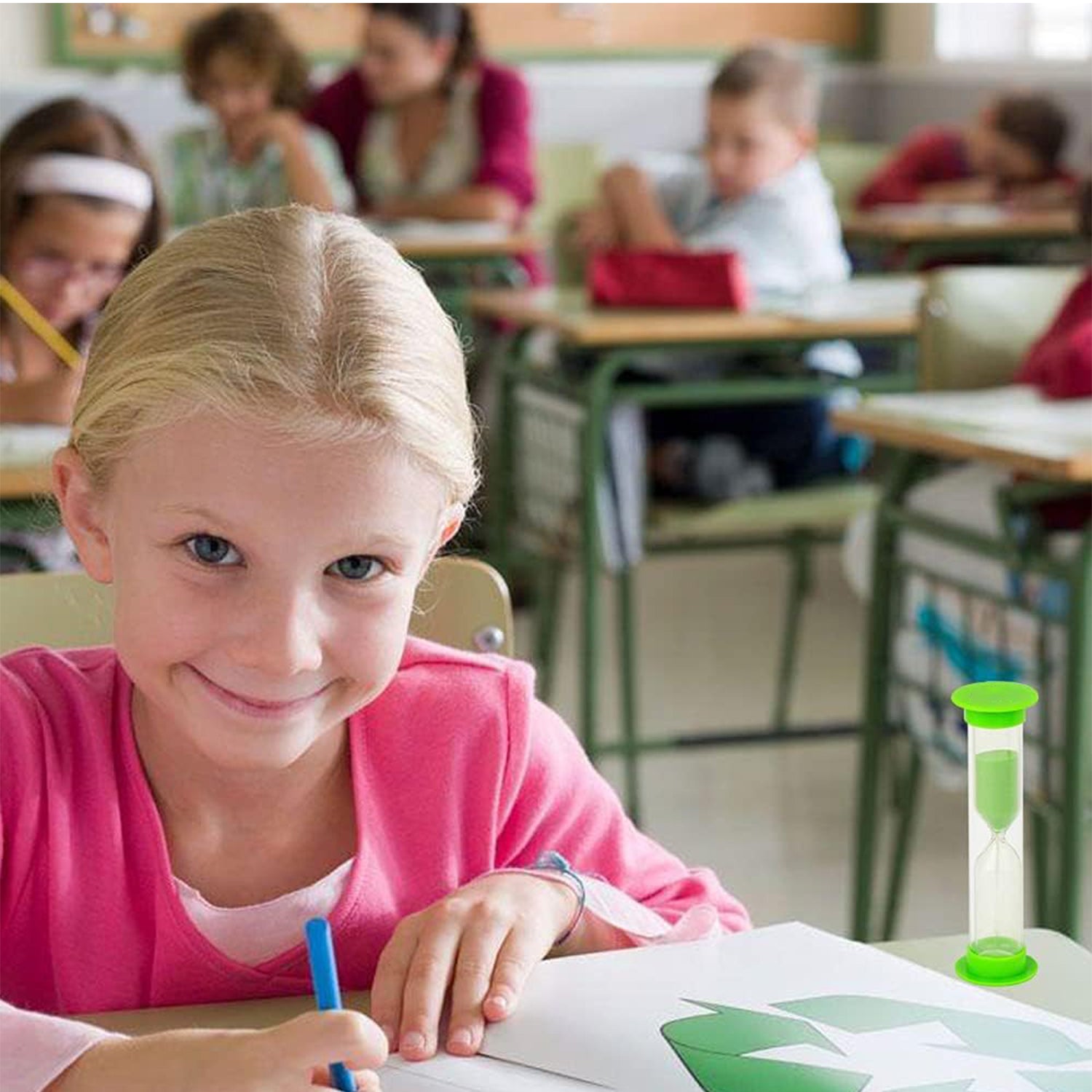 8756 Sand Timer Plastic Hourglass Sand Glass Toy Sand Clock For Kitchen Office School And Brushing Teeth For Bathroom Timer Clock Children Hourglass Sand Glass Toothbrush Household Sand Clock (3 Min Approx  5 Pc) - Zidbik