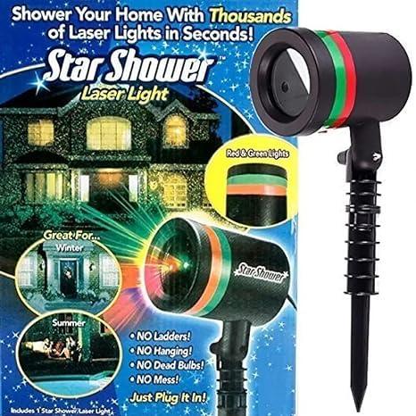 7350 Star Fairy Motion Laser Lights Projector For Garden Lawn Landscape Outdoor Indoor Home Office Diwali Christmas Navratri Decorative Light Party (No Remote Button Multicolour) - Zidbik