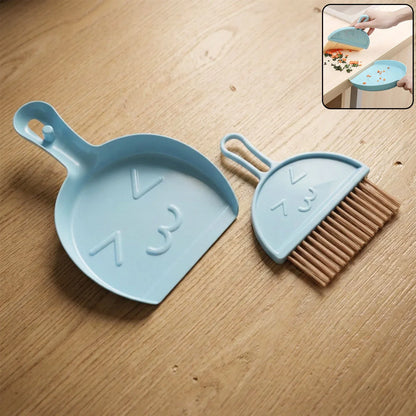 2-in-1 Mini Cleaning Dustpan Hand Brush Set (1 Set) - Zidbik