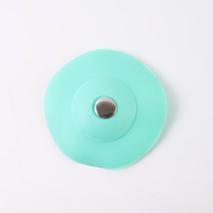 Creative 2-in-1 Light Green Silicone Sewer Sink Sealer Cover Drainer (Multicolour) - Zidbik