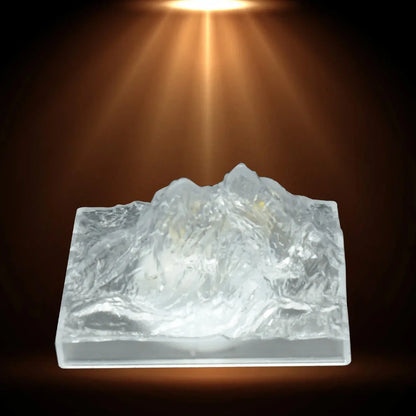 8444 Plastic Iceberg Night Light Mountain Lights Flameless Modern Clear Led Flameless Party Candles Led Lamp Home Decoration Mini Atmosphere Light Bedroom Decor Desktop Ornament Children Gift (Moq - 12 Pc) - Zidbik