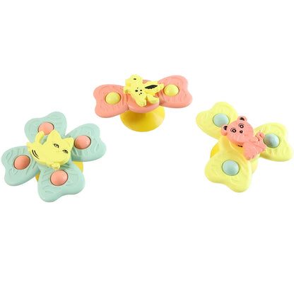Buzzy Baby Spinner Toy Set Suction Cup Spinning Toys (3 Pc Set) - Zidbik