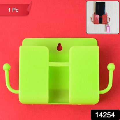 1 Pc Neon Green Wallmount Mobile Stand With Hook - Zidbik