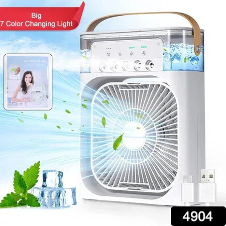 Portable Air Conditioner Fan 7 Color Changing Light (Big 1 Pc) - Zidbik