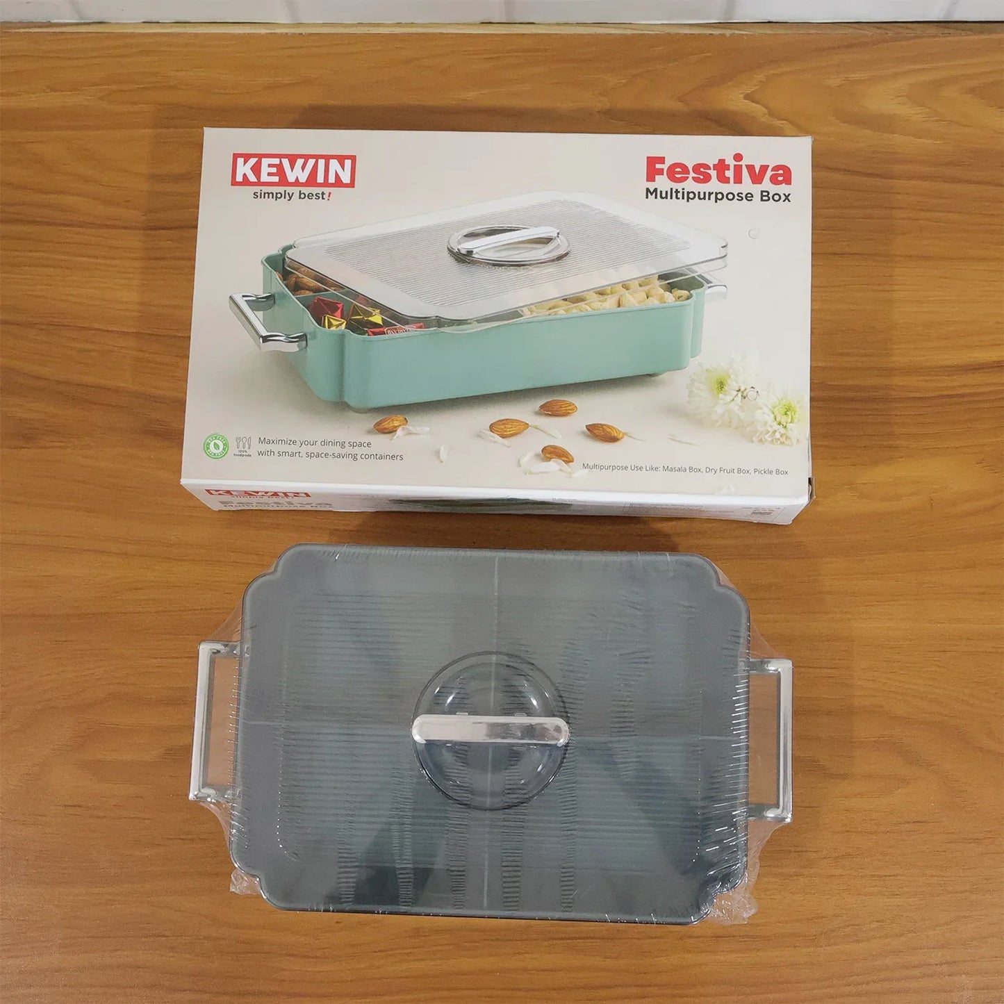 4 Compartment Multipurpose Plastic Food Storage Container (1 Pc) - Zidbik