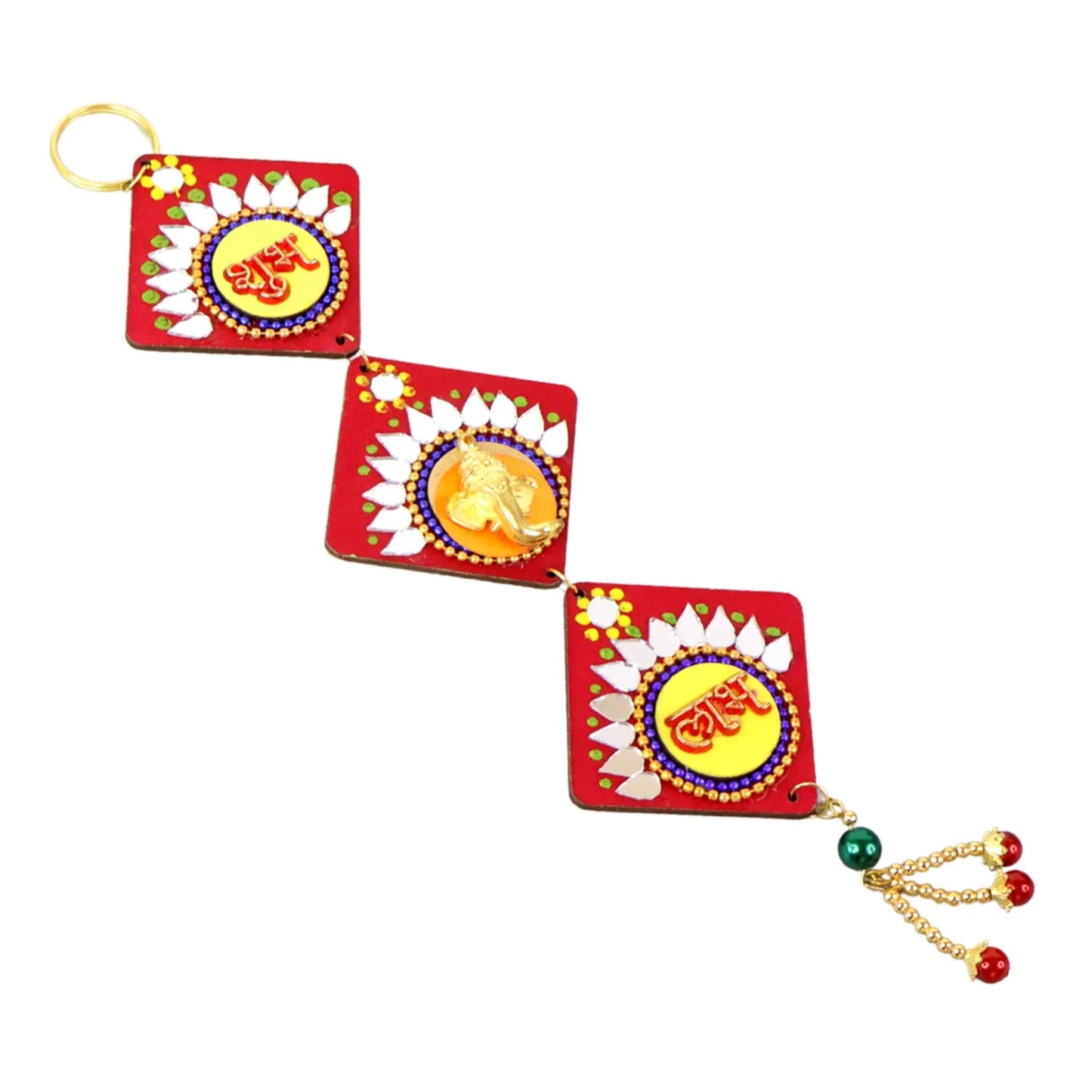 Traditional Labh Shubh Decorative Wall Hanging (1 Pc) - Zidbik