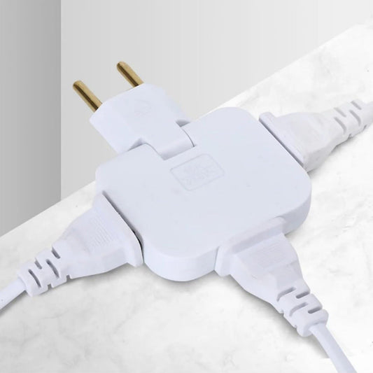 Wireless 3 In 1 Foldable Wall Plug Adapter  Socket  Converter (1 Pc) - Zidbik