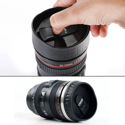 4763 Plastic Camera Lens Stainless Steel Coffee Mug - Zidbik