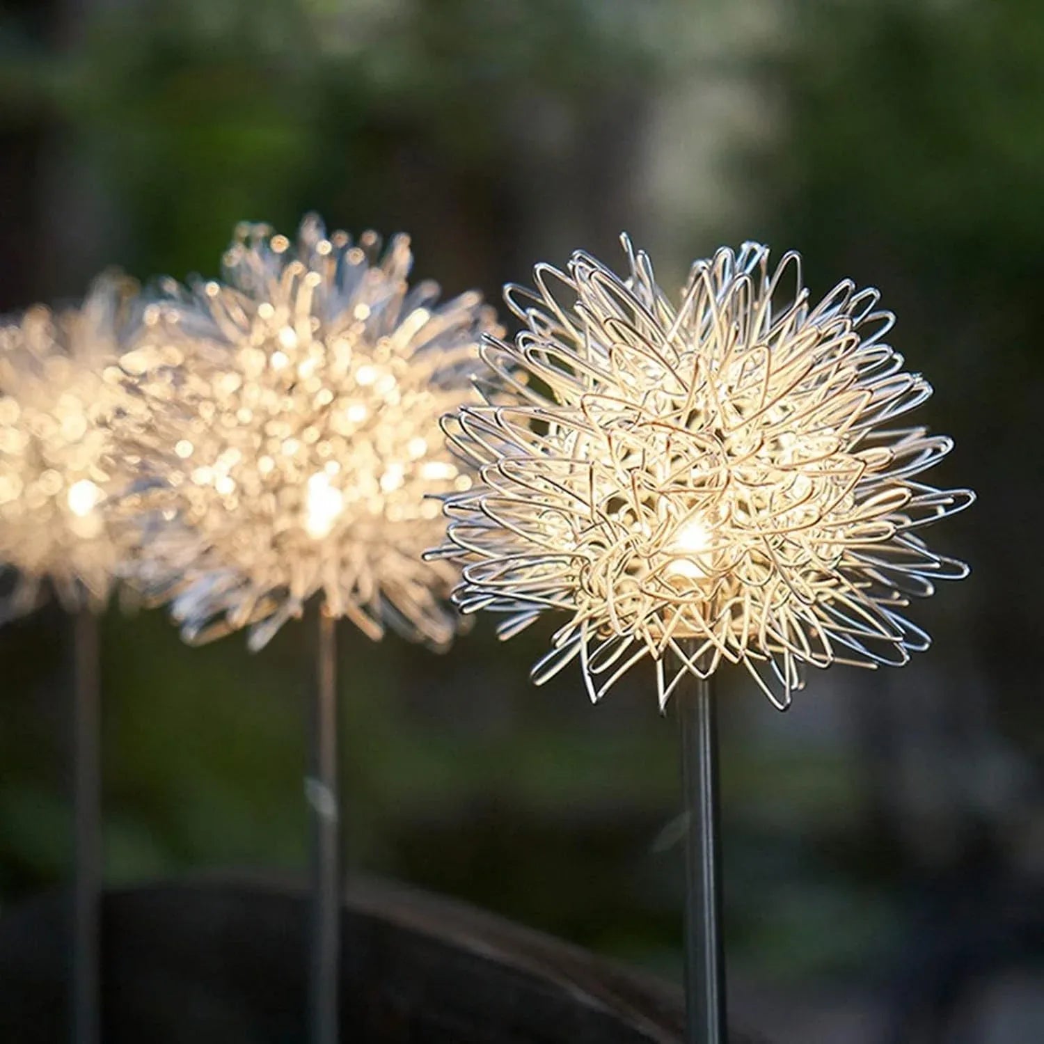 Solar Powered Dandelion Garden Lights (2 Pc) - Zidbik