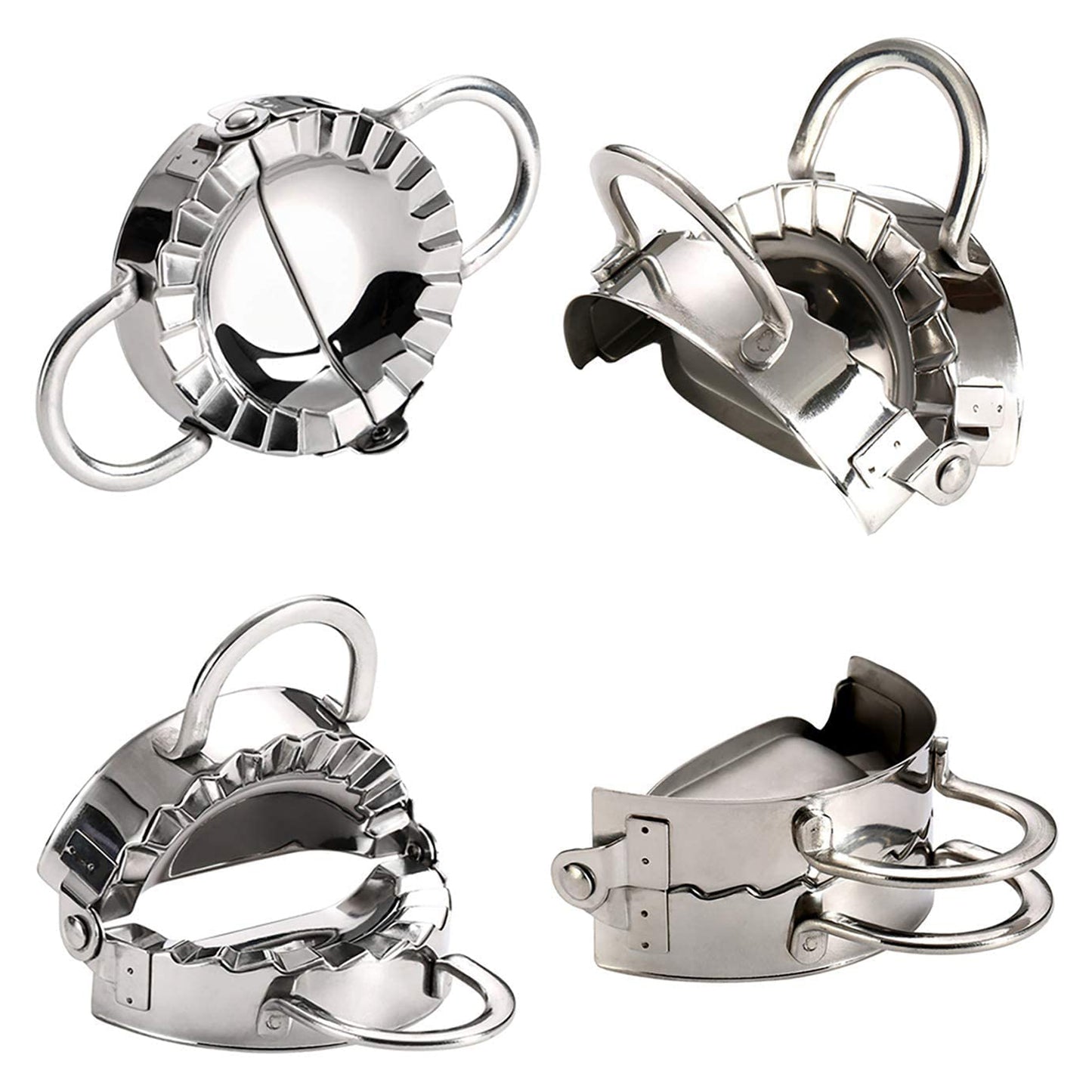 2219 Stainless Steel Dumpling Maker Dough Cutter Pie Mold Tool. - Zidbik