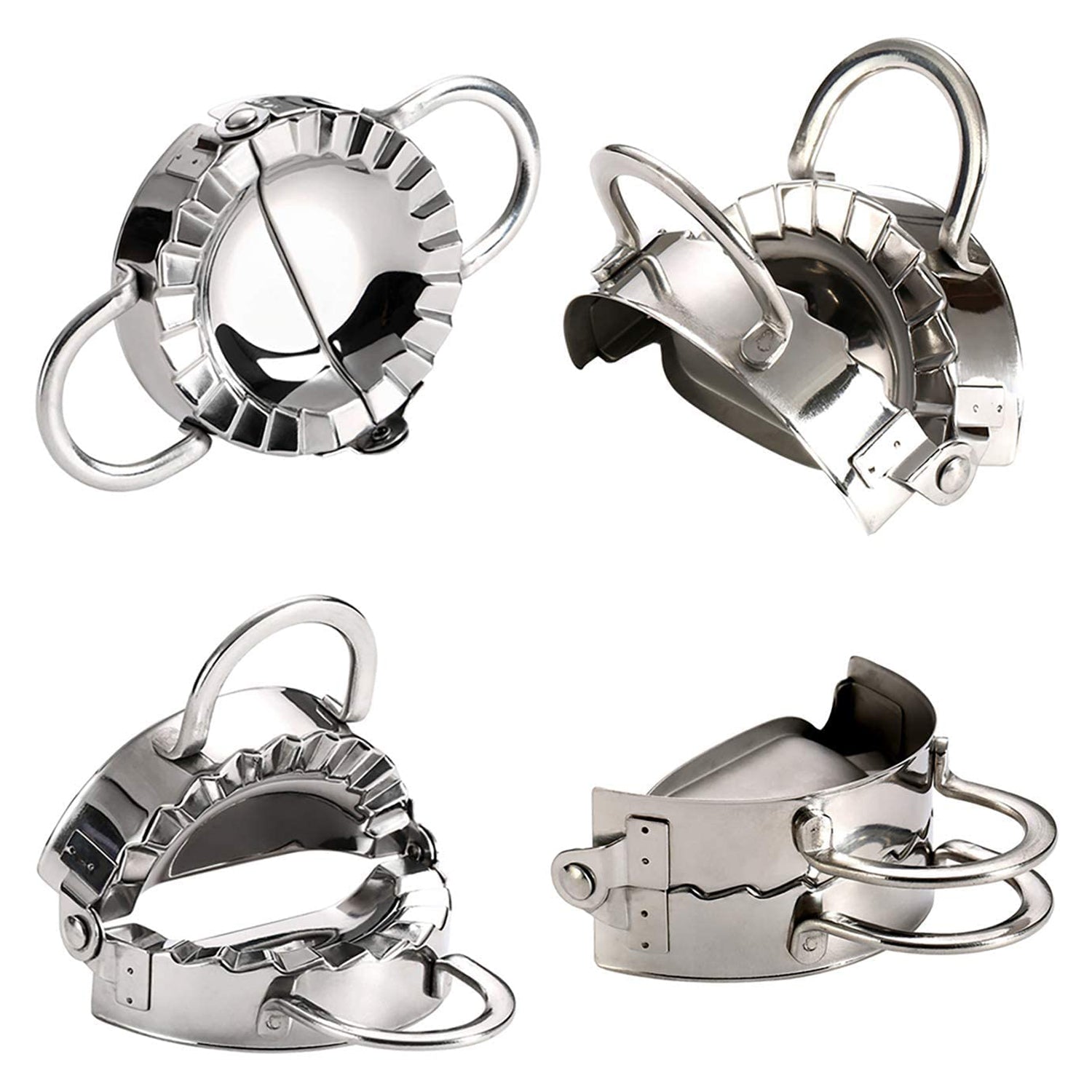 2219 Stainless Steel Dumpling Maker Dough Cutter Pie Mold Tool. - Zidbik