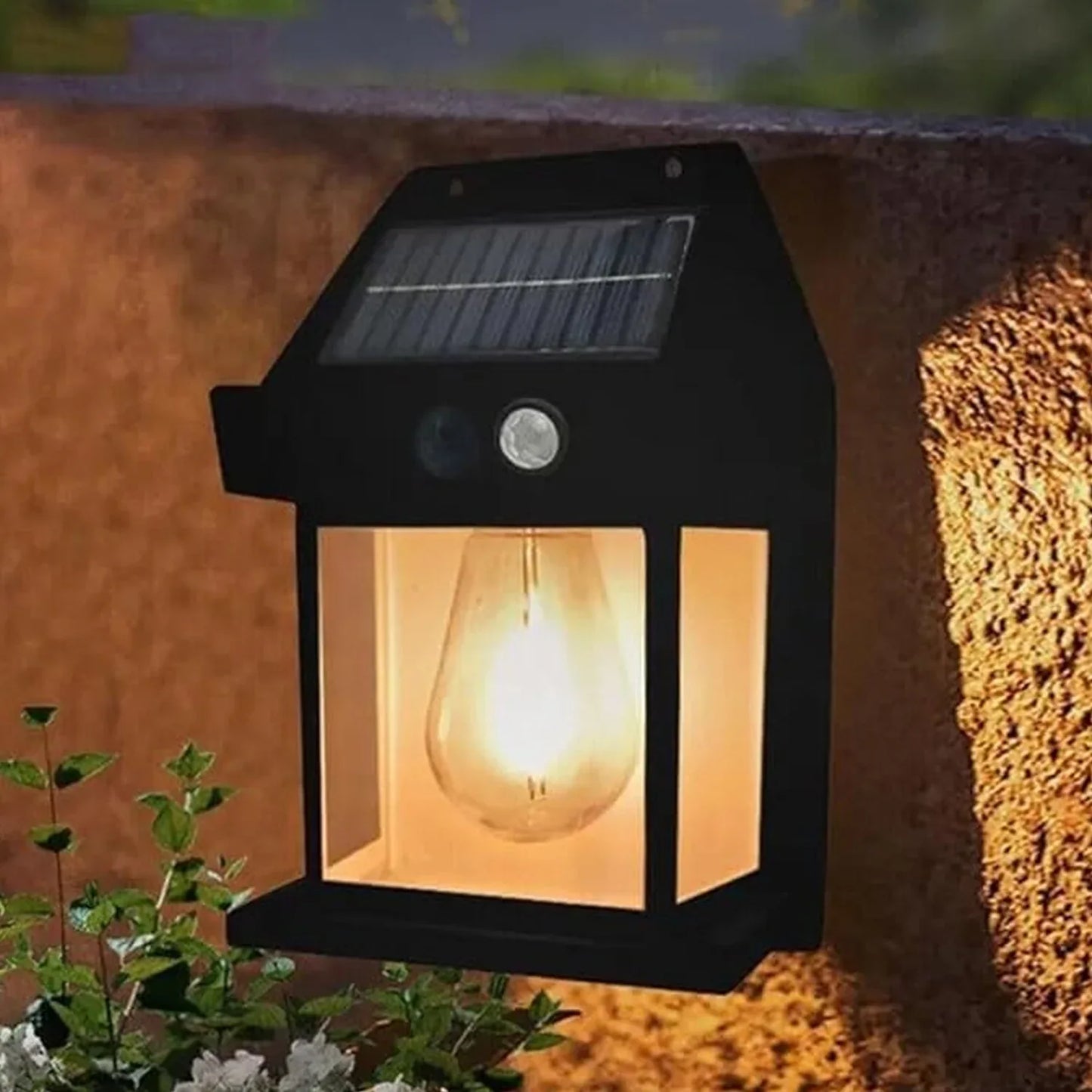 9428 Solar Wall Lights Lamp Outdoor Wireless Dusk To Dawn Porch Lights Fixture Solar Wall Lantern With 3 Modes Motion Sensor Waterproof Exterior Lighting With Clear Panel (1 Pc ) - Zidbik