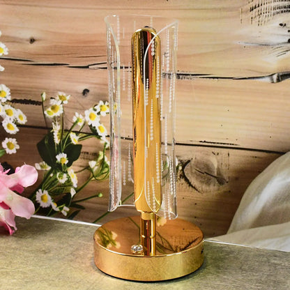 Luxury Tall Cylinder Shape Crystal Table Lamp (1 Pc) - Zidbik