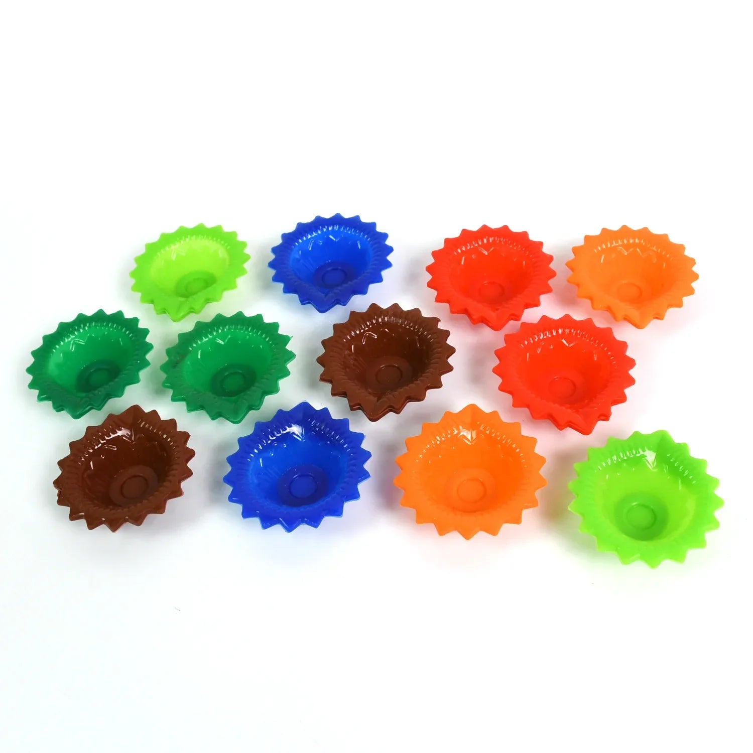 Silicone Diya For Diwali Attractive Design Colourful Diya Combo (12 Pcs Set) - Zidbik