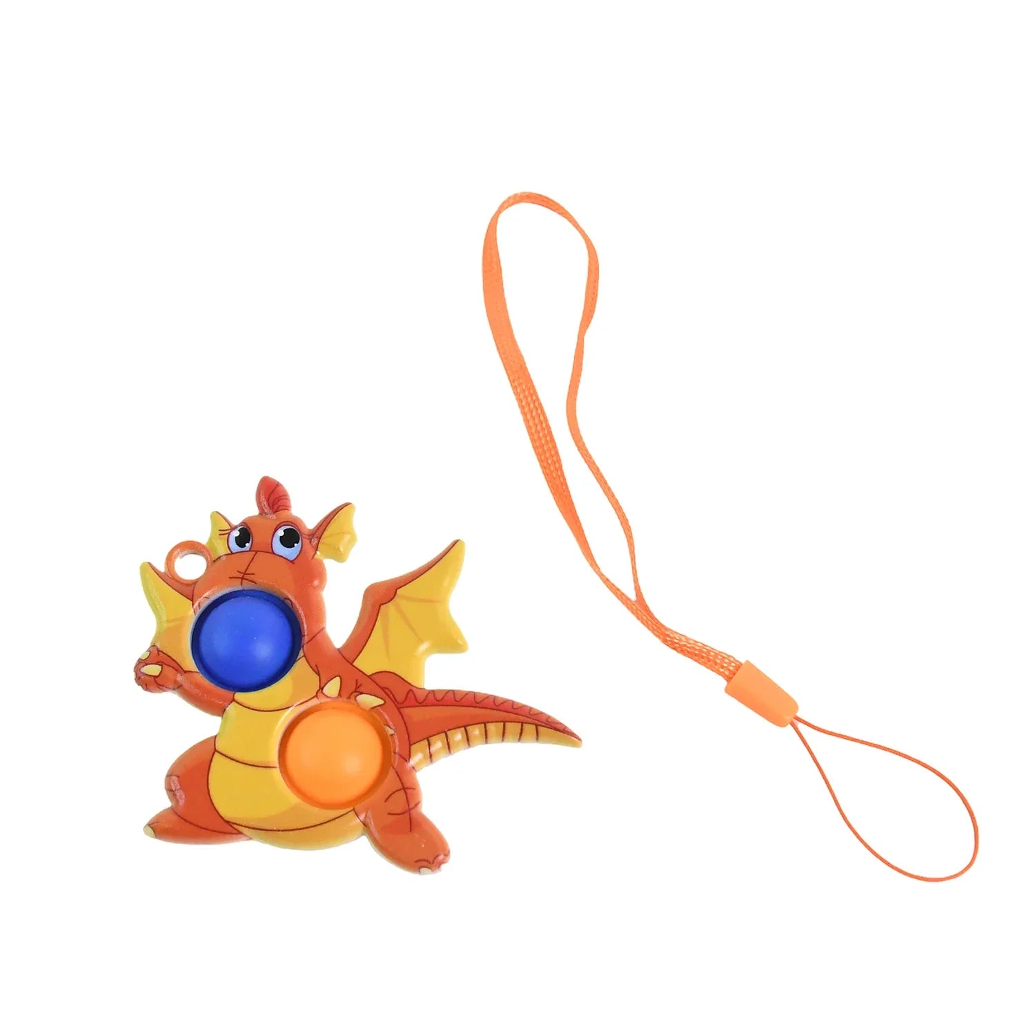 2-bubble Dragon-shaped Push Pop Fidget Toy With Strap (1 Pc) - Zidbik