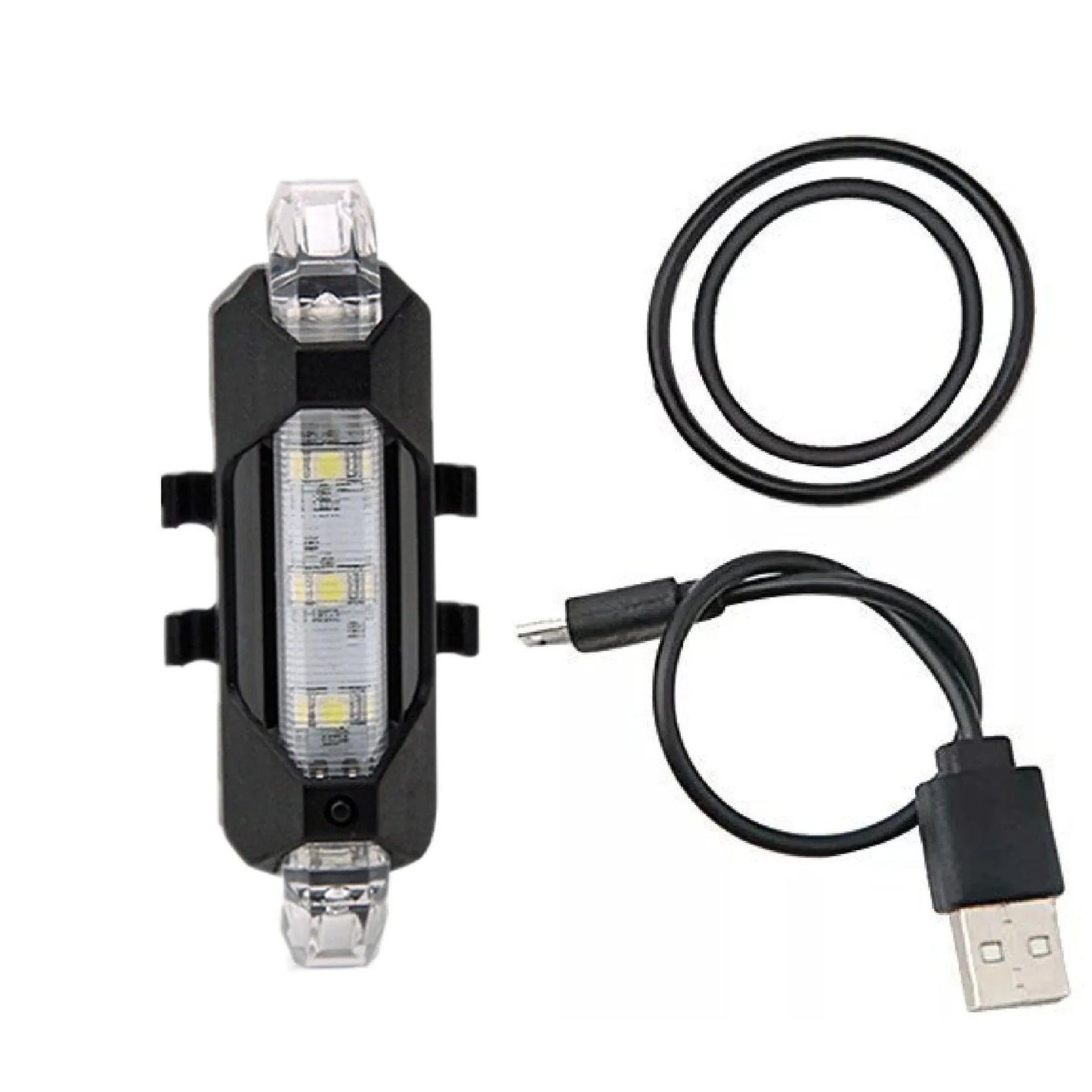 1560 Rechargeable Bicycle Front Waterproof Led Light (White) - Zidbik