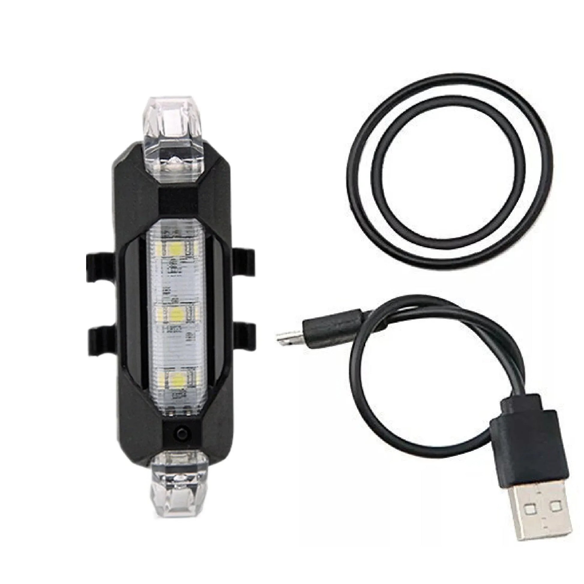 1560 Rechargeable Bicycle Front Waterproof Led Light (White) - Zidbik