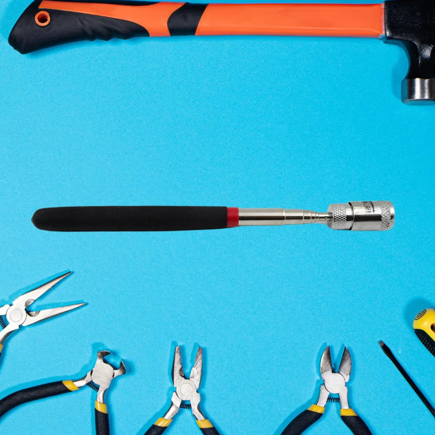 1 Pc Telescopic Pick Up Tool Magnetic Mini Led Magnet Tool - Zidbik