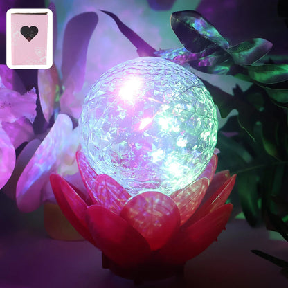 Crystal Ball Lotus Led Decorative Light (1 Pc) - Zidbik