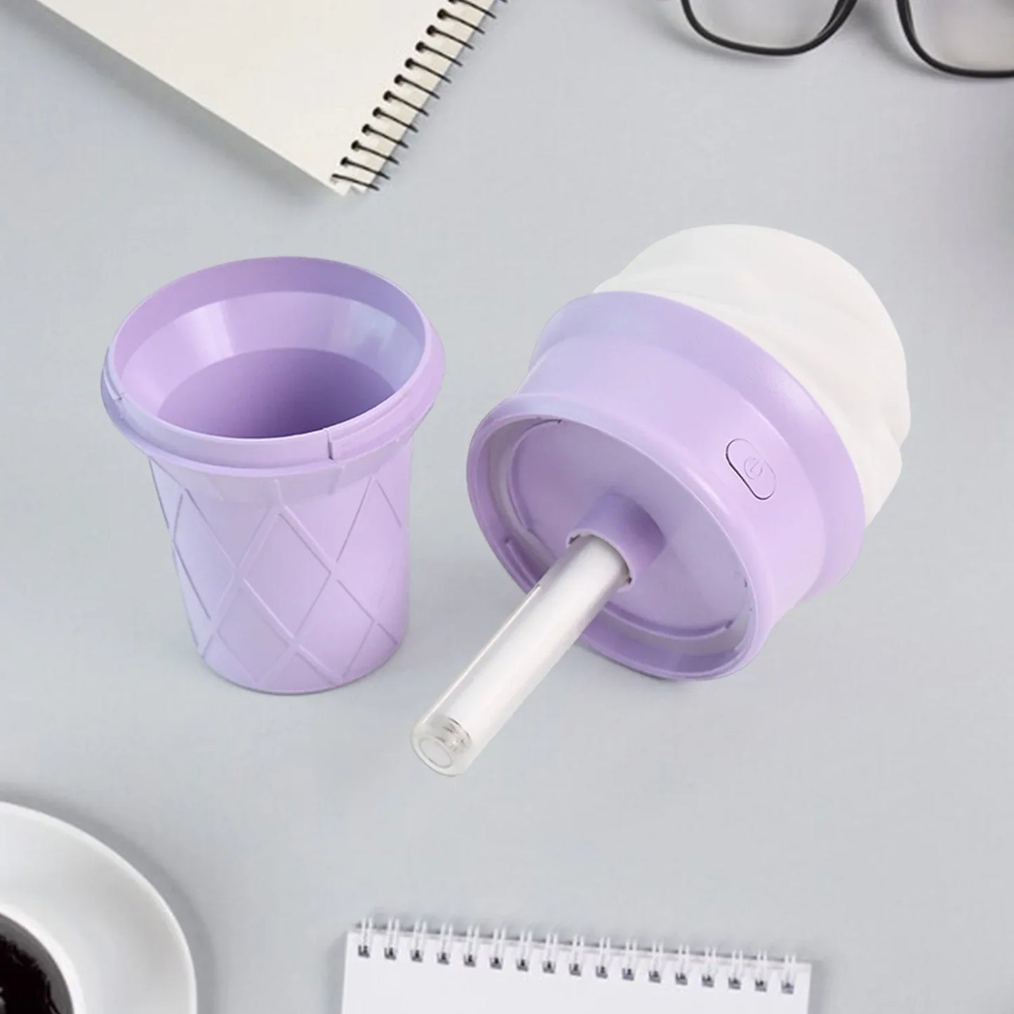 Ice Cream Cone Shape Air Freshener Humidifier (1pc Purple ) - Zidbik