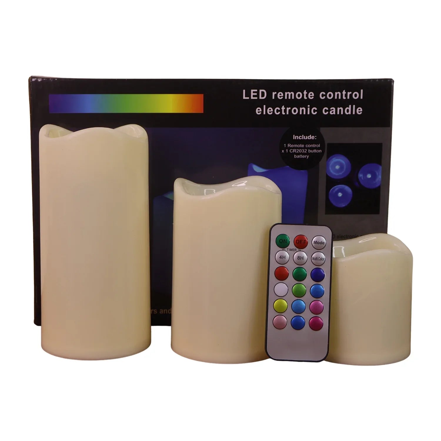 Premium 3 Piece Led Flameless Candle Set With Remote Control - Zidbik