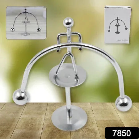 7850 Mini Steel Balance Toy Small Weightlifter Mold Desk Decor Metal Craft Perpetual Balance Art Education Motion Toy Figurine Home Office Decoration Birthday Gift (1 Pc) - Zidbik