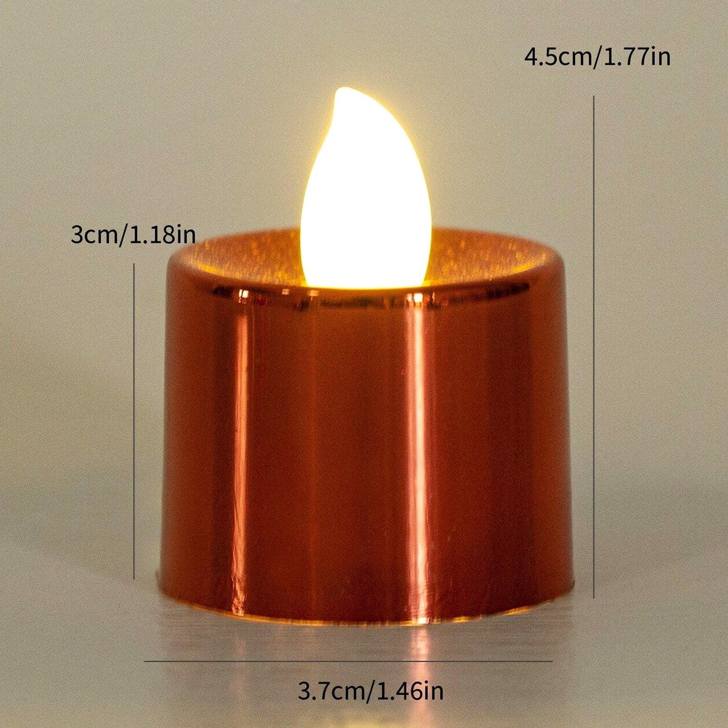 Electrical Candles Diya Led Tea Light Plastic Candle Light Candle Candle (24 Pc Set) - Zidbik