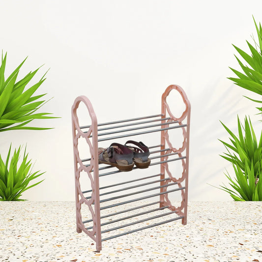 9392 Shoes Storage Shelf 4 Layer Spacesaving Shoes Show Rack Folding Shoe Rack Standing Shoe Rack Diy Shoes Storage Shelf Home Organizer For Bedroom Hallway And Closet Shoe Storage - Zidbik