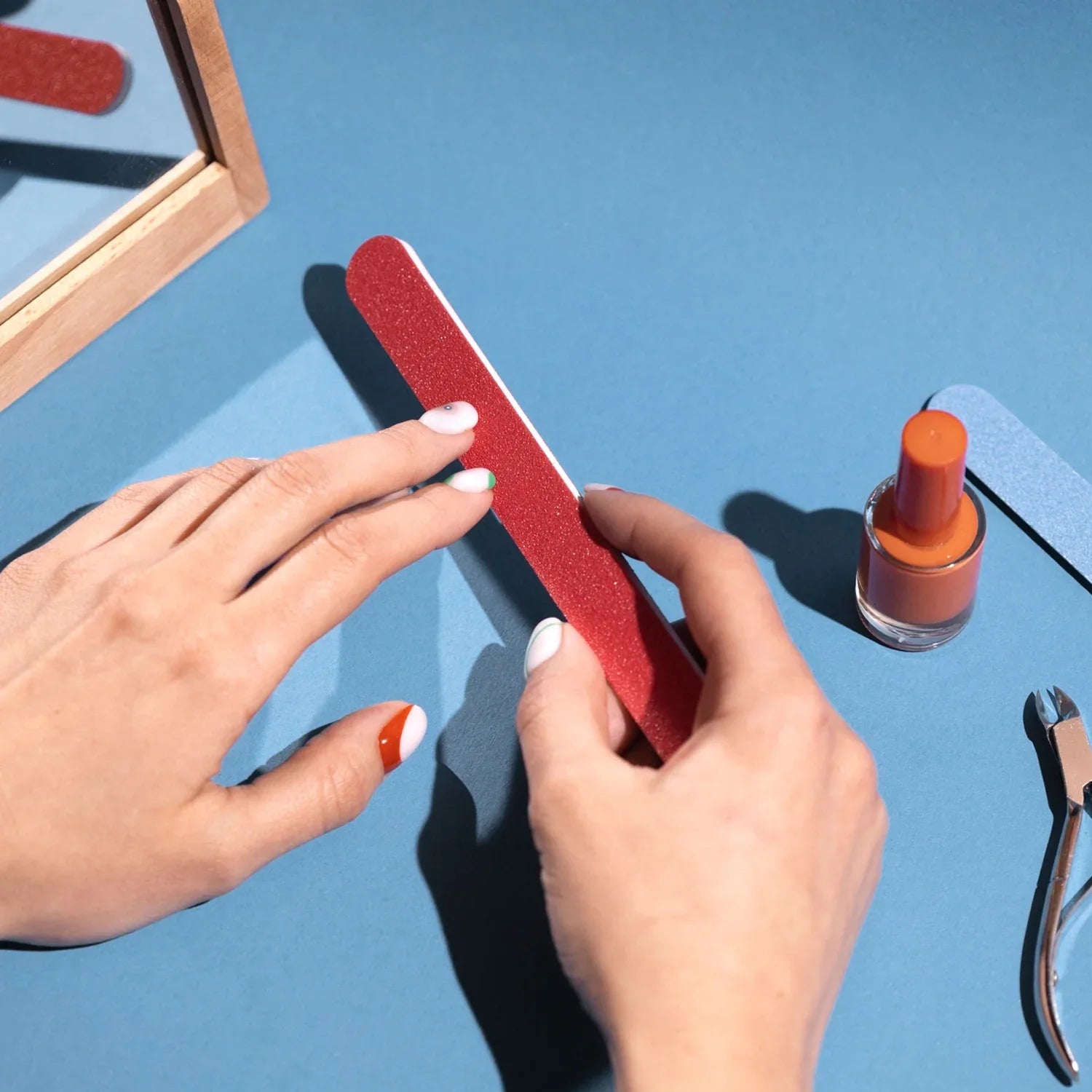 Professional Nail Filer Double Sided For Nail Shaper Nail File (9 Cm 2 Pc Set) - Zidbik