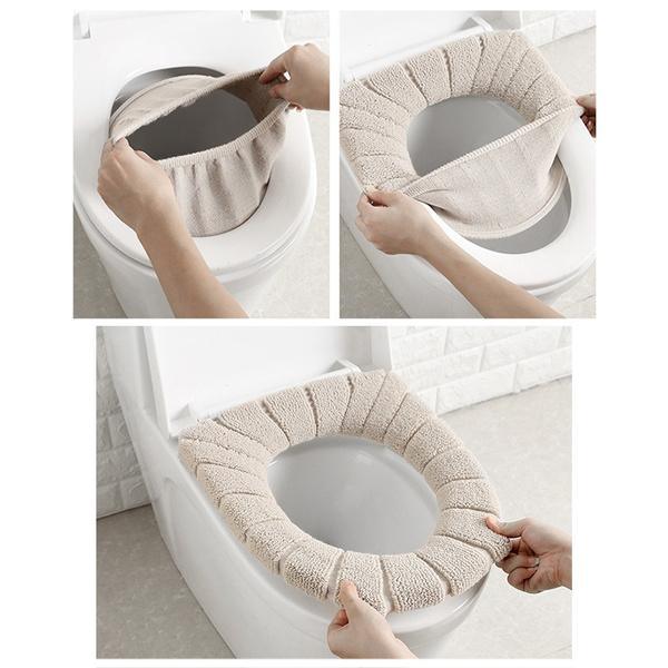 1458 Winter Comfortable Soft Toilet Seat Mat Cover Pad Cushion Plush - Zidbik