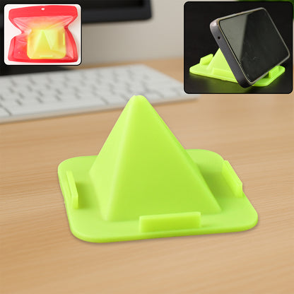 Virgin Mobile Accessories Universal Portable Four-sided Pyramid Shape Desktop Table Mobile Holder Stand (1 Pc) - Zidbik