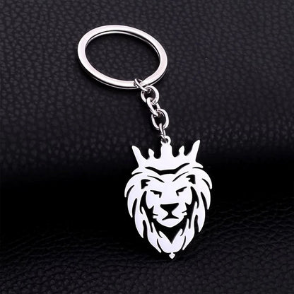 Stylish Metal Lion Head Keychain (1 Pc) - Zidbik