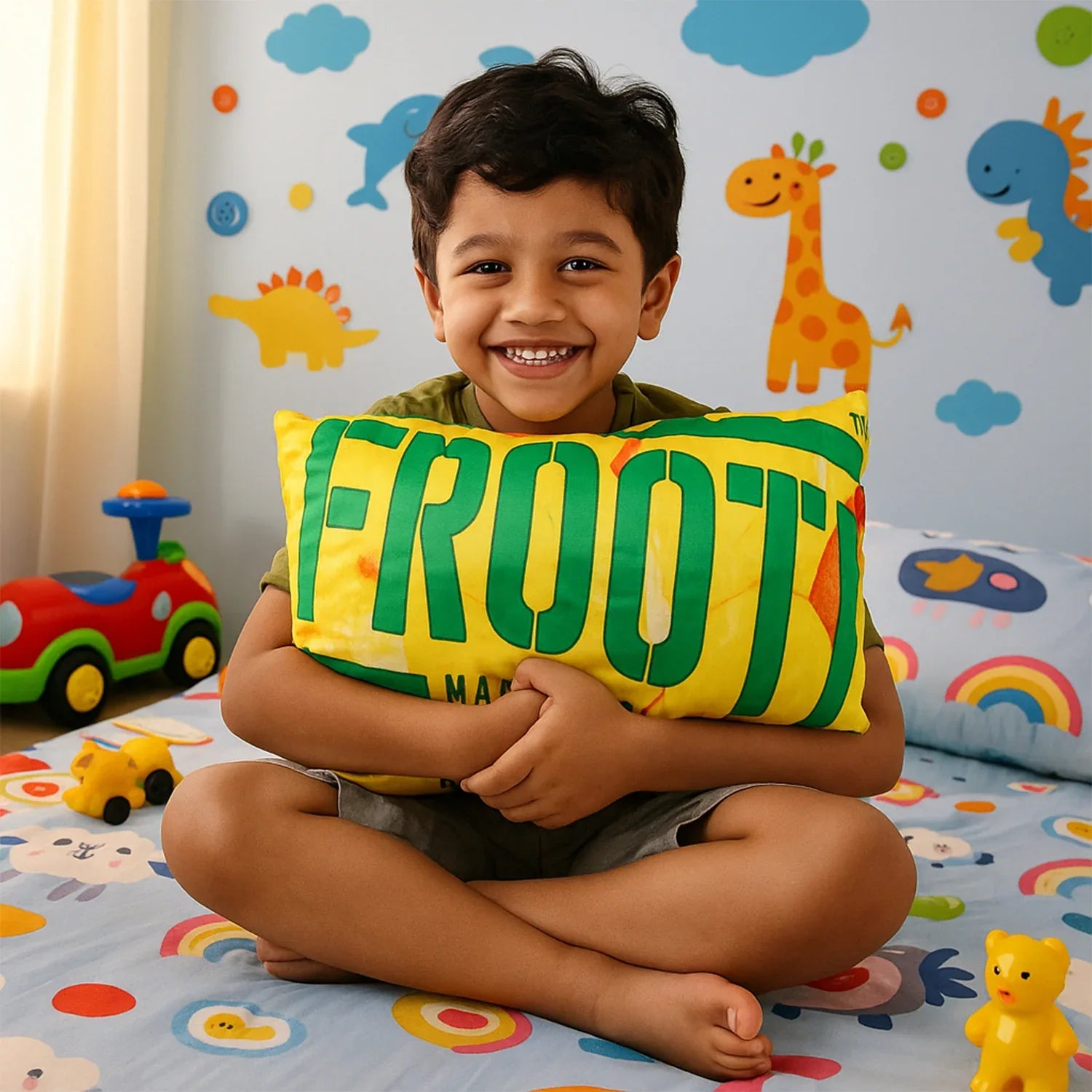 Soft Plush Cartoon Character Kids Pillow Cushion For Baby (40 X 25 Cm 1 Pc) - Zidbik