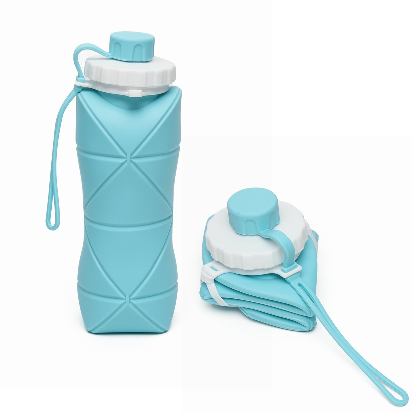600ml Collapsible Silicone Water Bottle For Travel Sports Gym  Office (1 Pc) - Zidbik