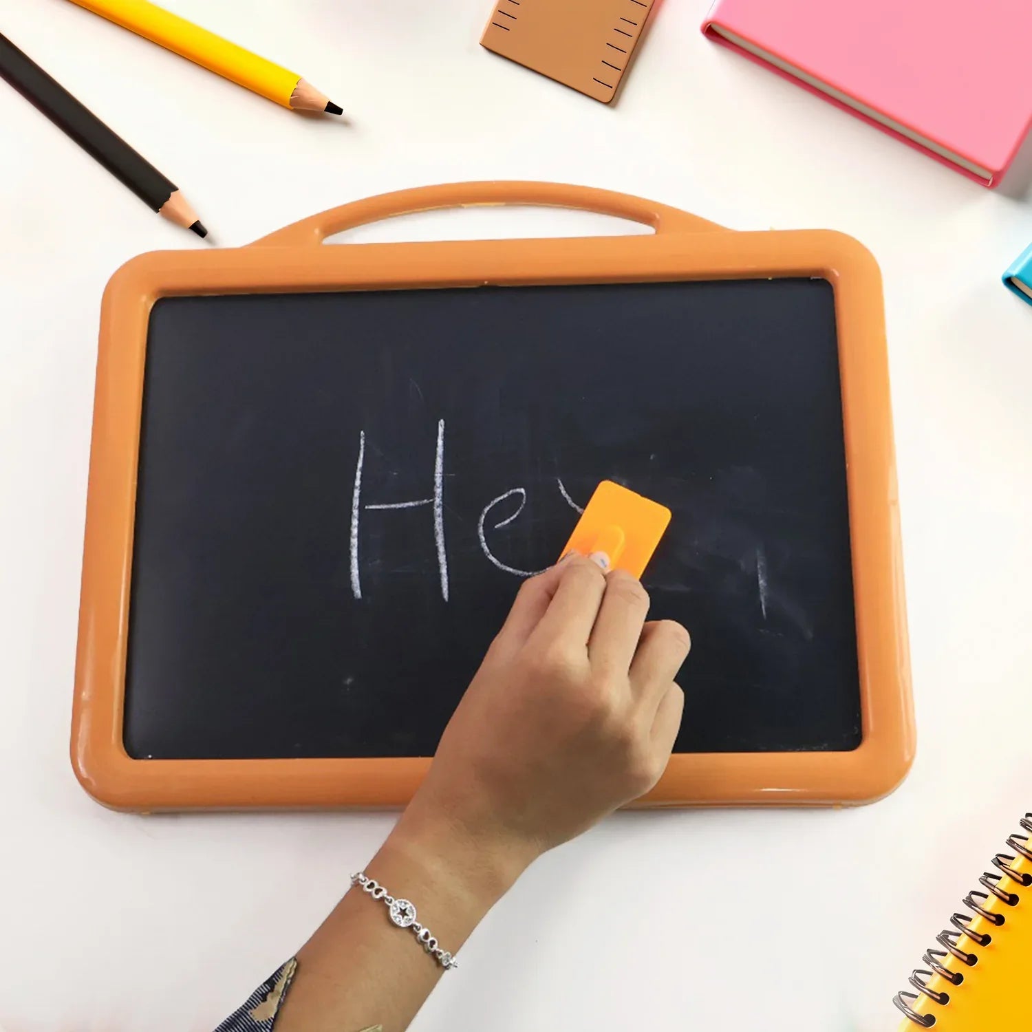 2-in-1 Double-sided Write And Wipe Educational Drawing Board For Kids (1 Set) - Zidbik