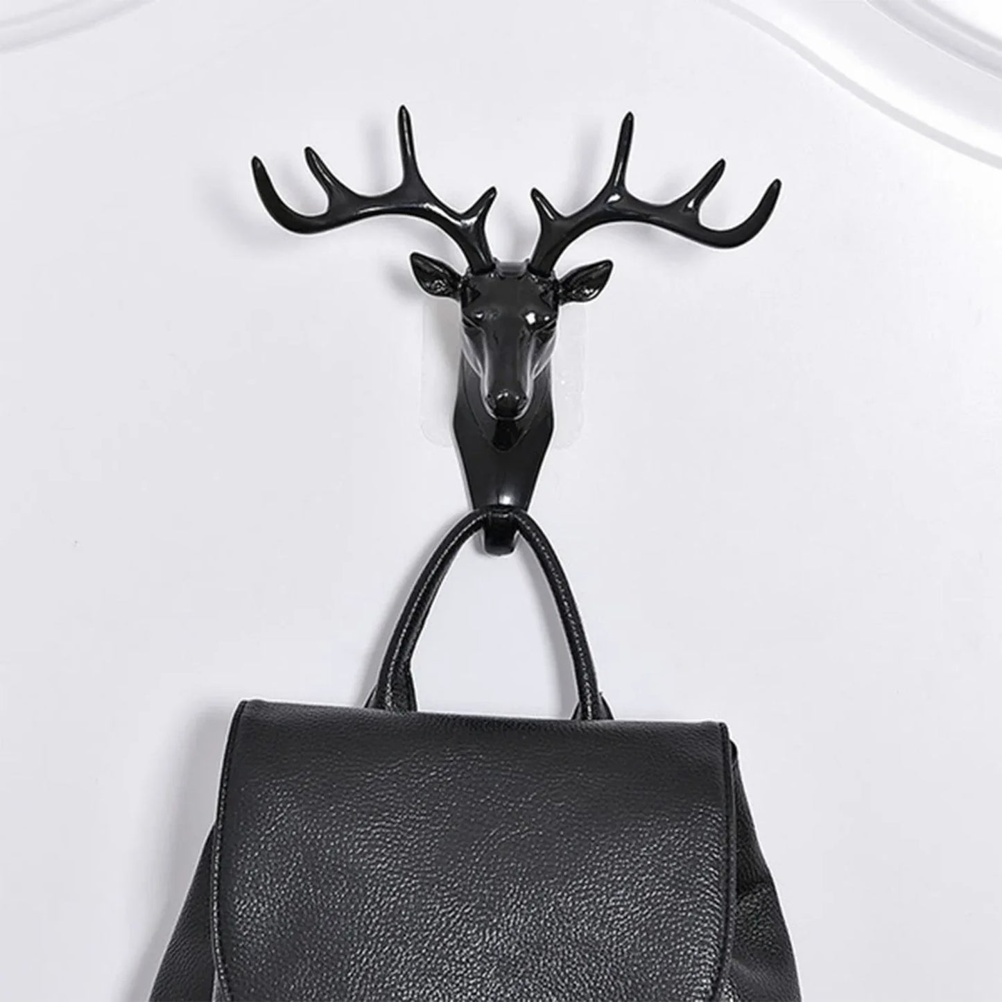 1743 Deer Head Self Adhesive Wall Door Hook Hanger - Zidbik