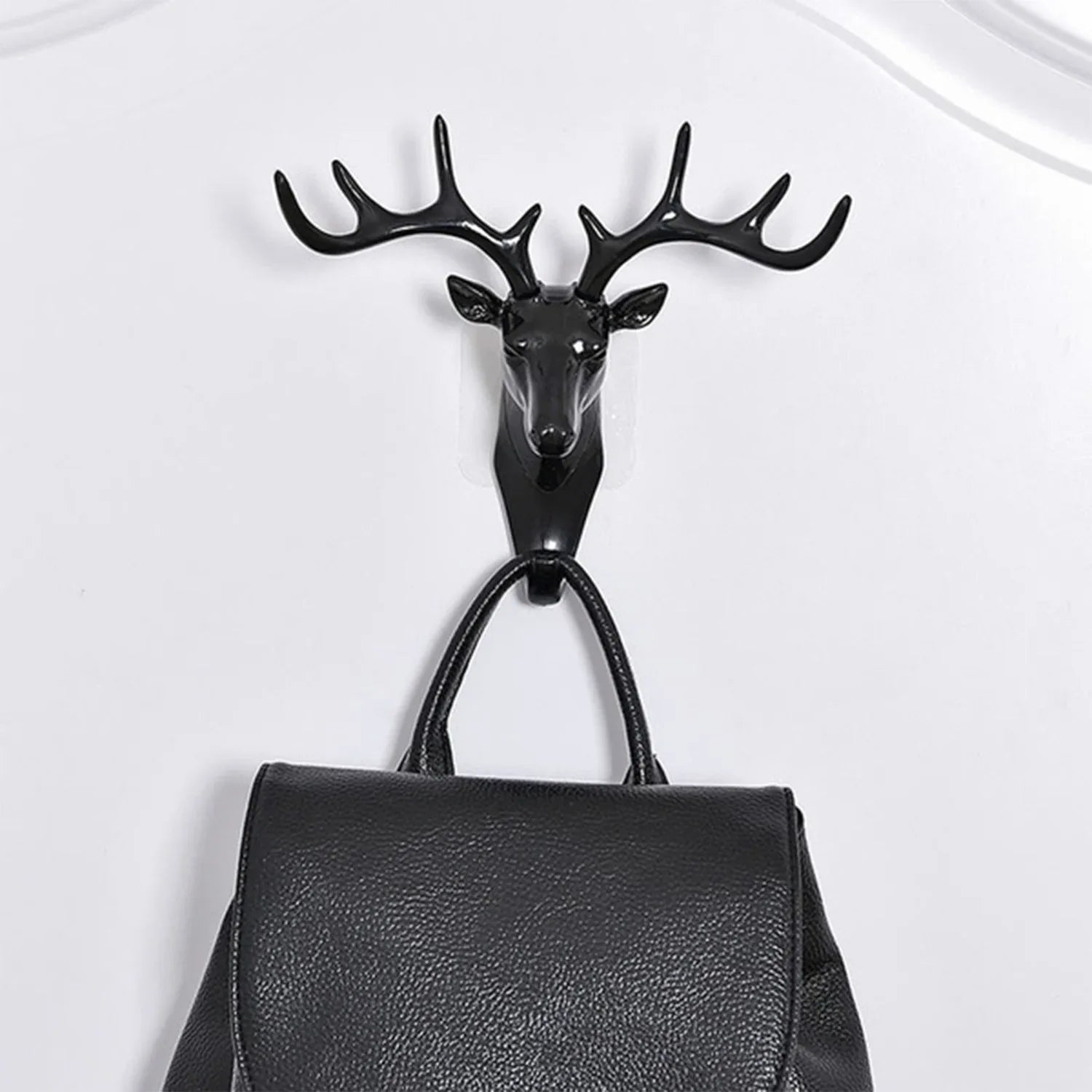 1743 Deer Head Self Adhesive Wall Door Hook Hanger - Zidbik
