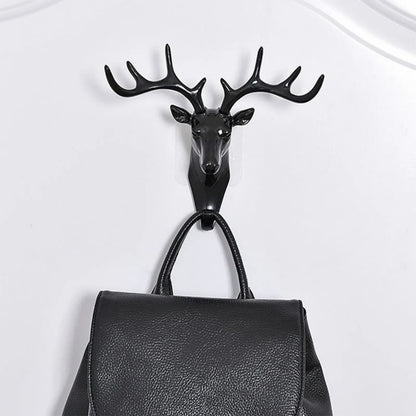 1743 Deer Head Self Adhesive Wall Door Hook Hanger - Zidbik