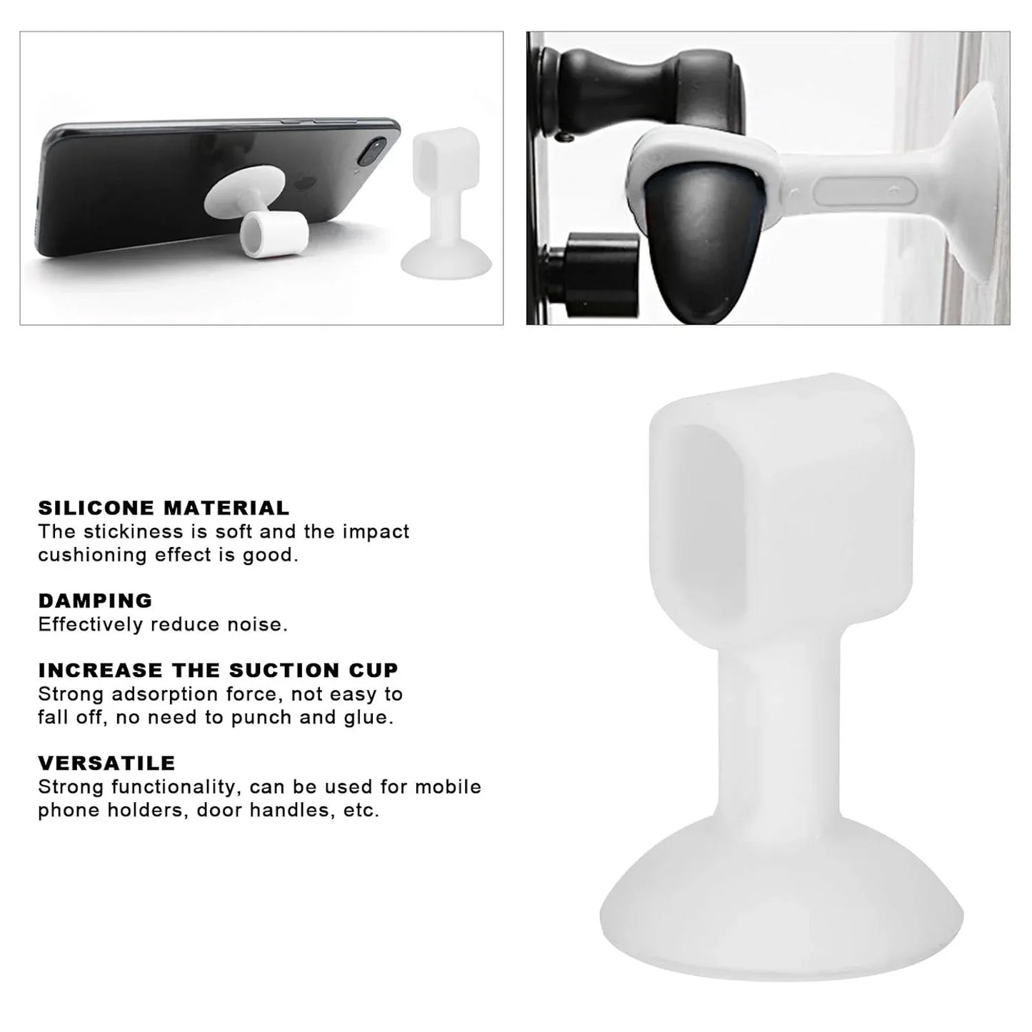 Self-sucking Silicone Door Stopper (1 Pc Mix Color) - Zidbik