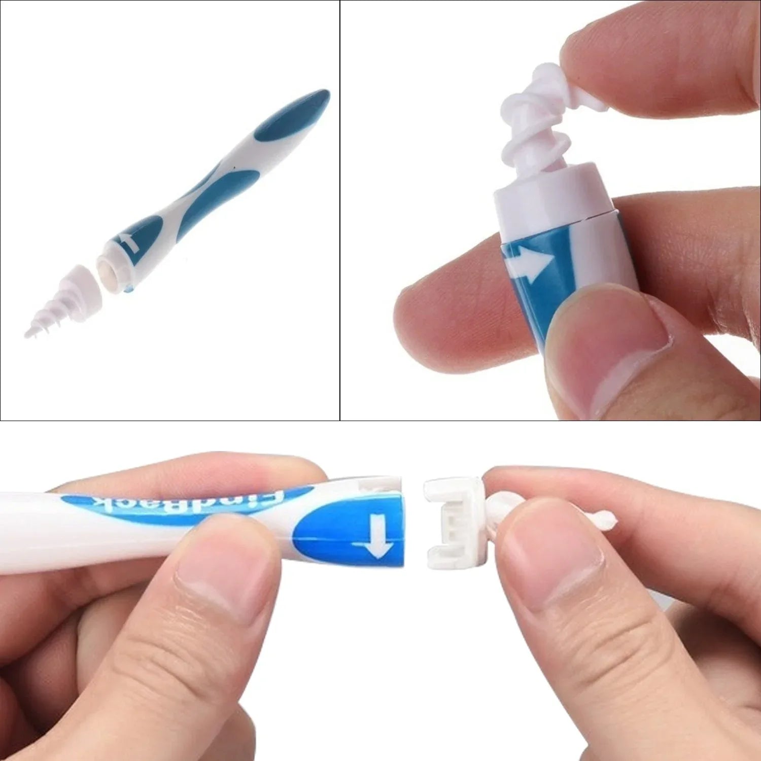 4656 Smart Swab Silicone Easy Earwax Removal With 16 Replacement Disposable Soft Tipsear Wax - Zidbik