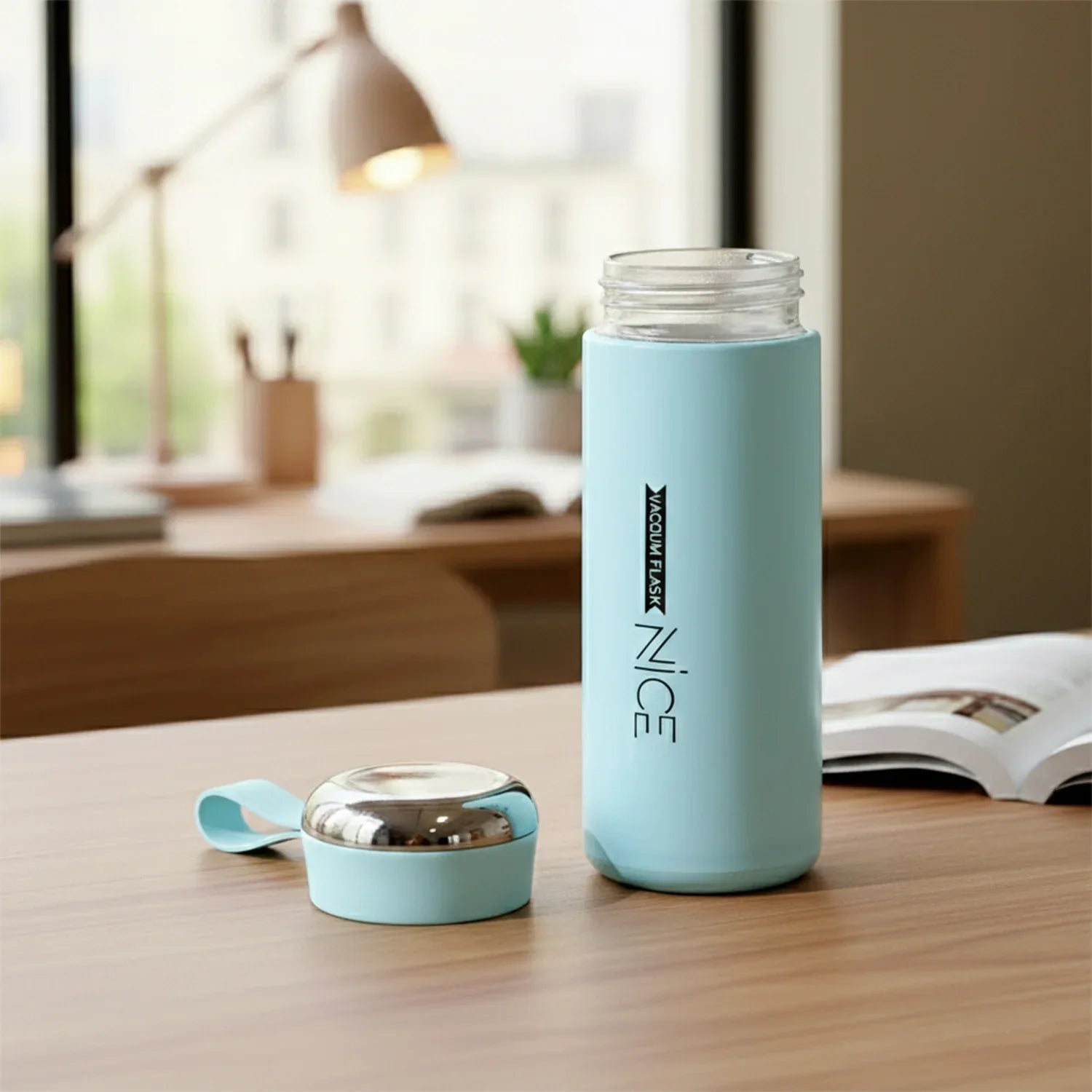 Leak Proof Glass Water Bottle (1 Pc) - Zidbik