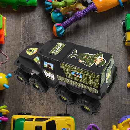 Big Military 8-wheel Plastic Car Toy (1 Pc) - Zidbik